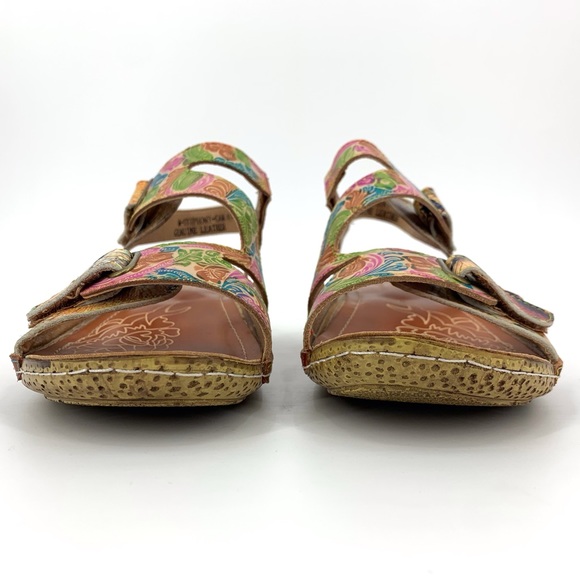 Spring Step L'Artiste Hand-Painted Multicoloured Symphony Sandal, 41 - Picture 3 of 16